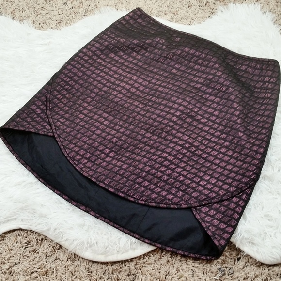 Tibi Quilted Lurex Metallic Jacquard Miniskirt 118 - Picture 2 of 8